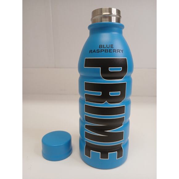 Prime Hydration Limited Edition Metal Water Bottle Blue Raspberry, New! - Picture 3 of 12